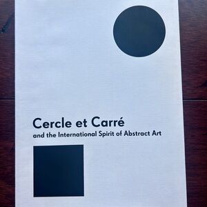Cercle et Carré Abstract Art Print - Black and White